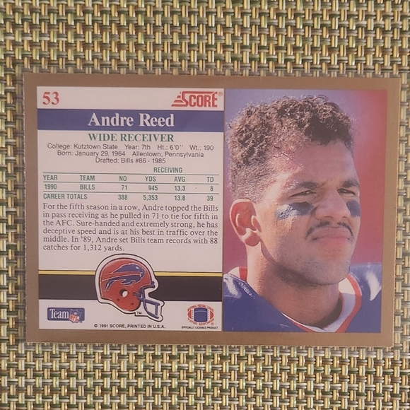 Andre Reed Football Card - Picture 2 of 2